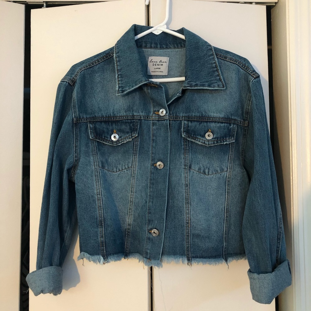 Cropped jean jacket